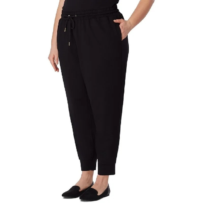 Anne Klein Women's Tie Waist Joggers Black Size 3X