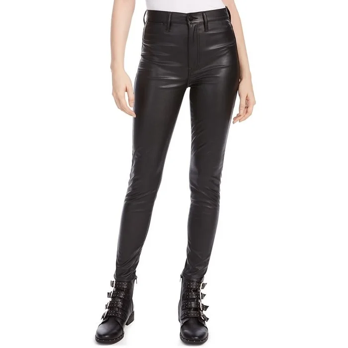 Kendall + Kylie Women's Faux Leather Skinny Pants Black Size 31