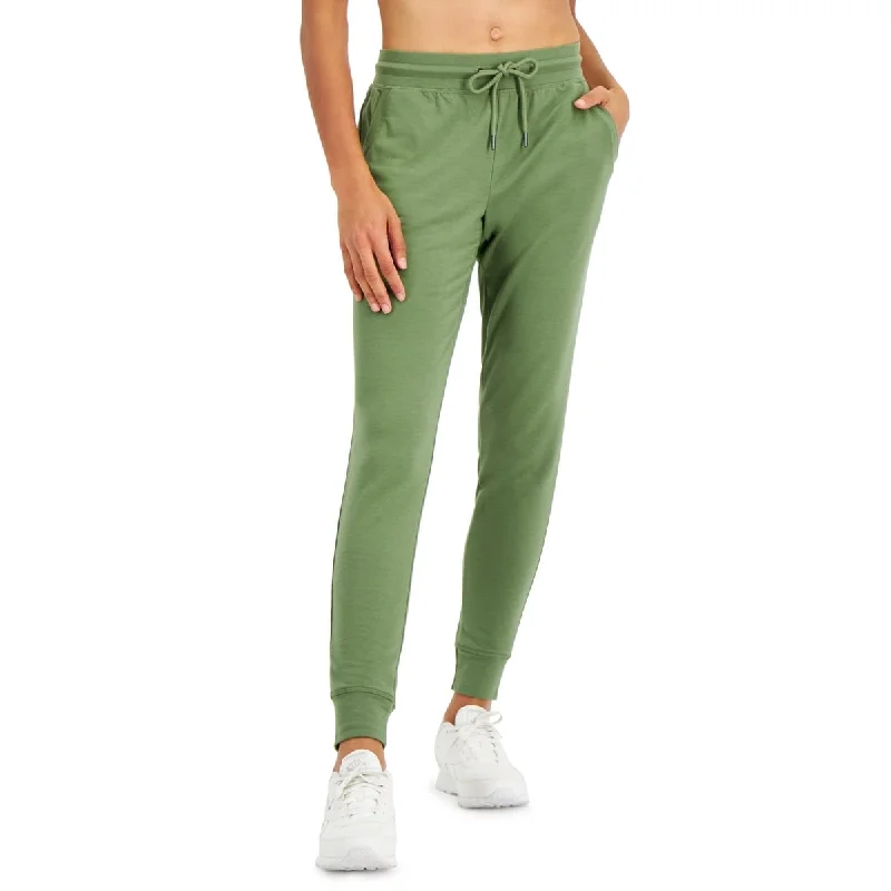 Id Ideology Women's Slim Leg Jogger Pants Green Size Large