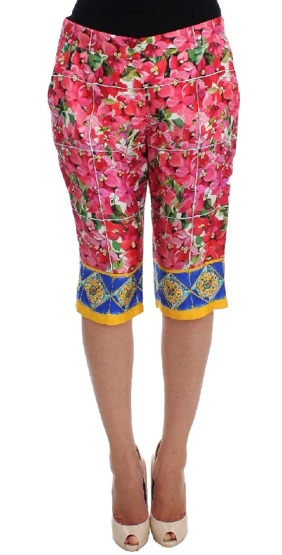 Dolce & Gabbana  Floral Silk Capri Women's Pants