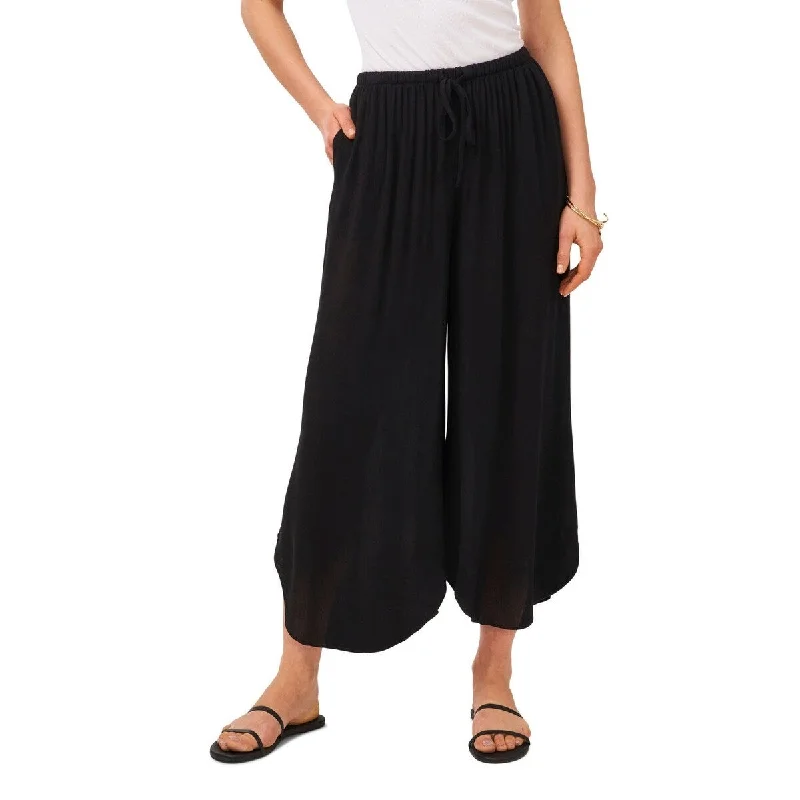 1.State Women's Drawstring Wide Leg Pants Black Size Small