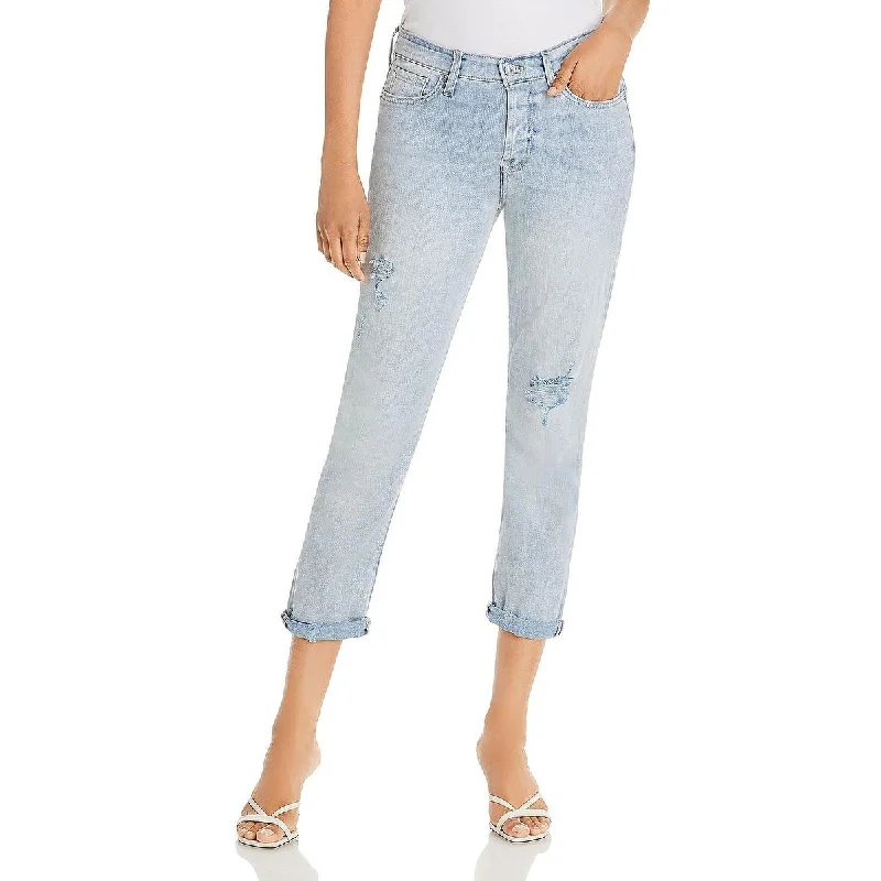 JEN7 Women's Josefina High Waist Ankle Boyfriend Jeans Blue Size 31