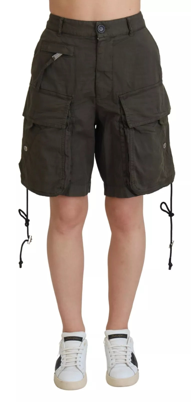 Dsqua²  High Waist Cargo Bermuda Women Women's Shorts