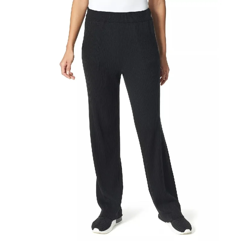 Anne Klein Women's Amaya Straight Leg Pants Black Size Medium