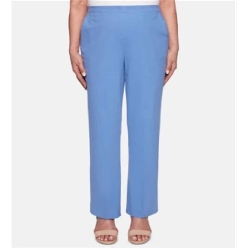 Alfred Dunner Women's Summer Wind Proportioned Pants Dress Pants Blue