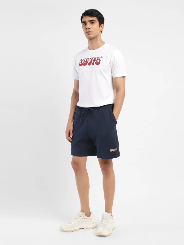 Men's Navy Regular Fit Shorts