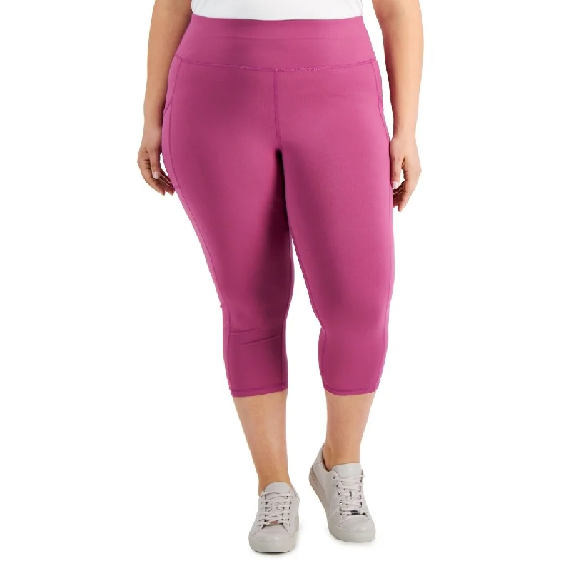 ID Ideology Women's Cropped Leggings Purple