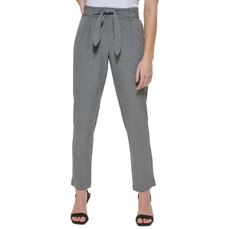 Calvin Klein Women's Tie Waist Pant Gray Size Medium