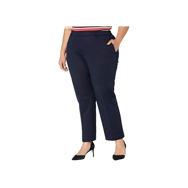 Ralph Lauren Women's Stretch Cotton Blend Pants Blue Size 14