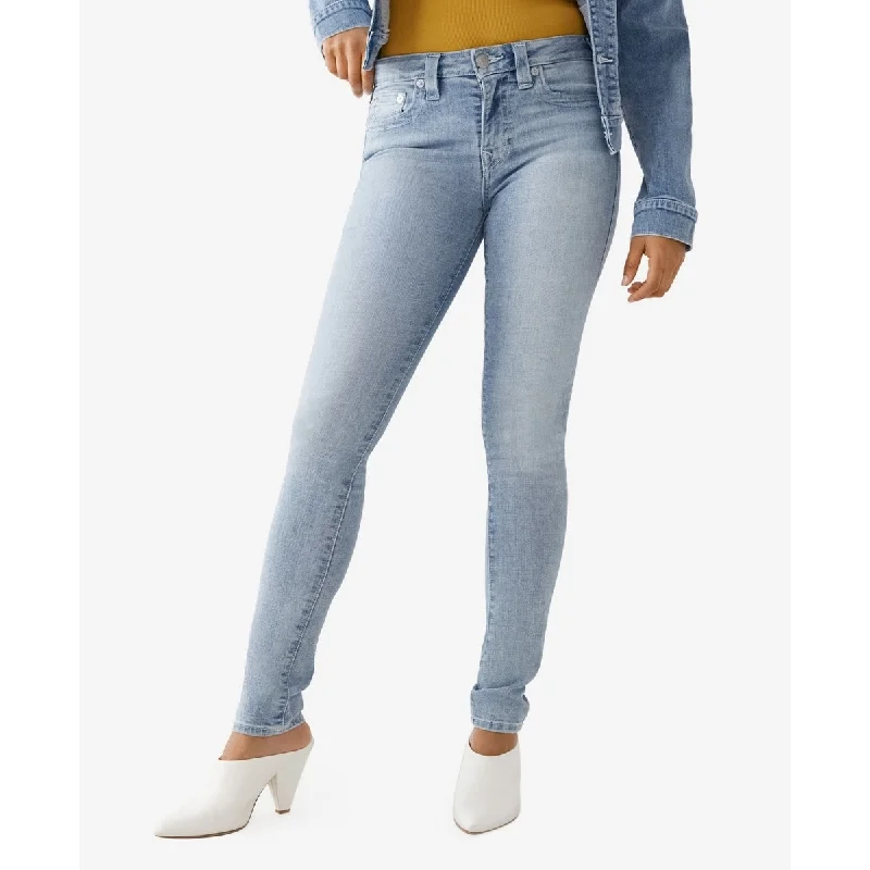 True Religion Women's Stella Mid Rise Skinny Jeans Blue