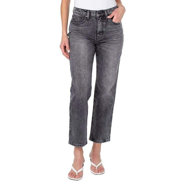 Earnest Sewn Women's Straight Leg Ankle Jeans Gray