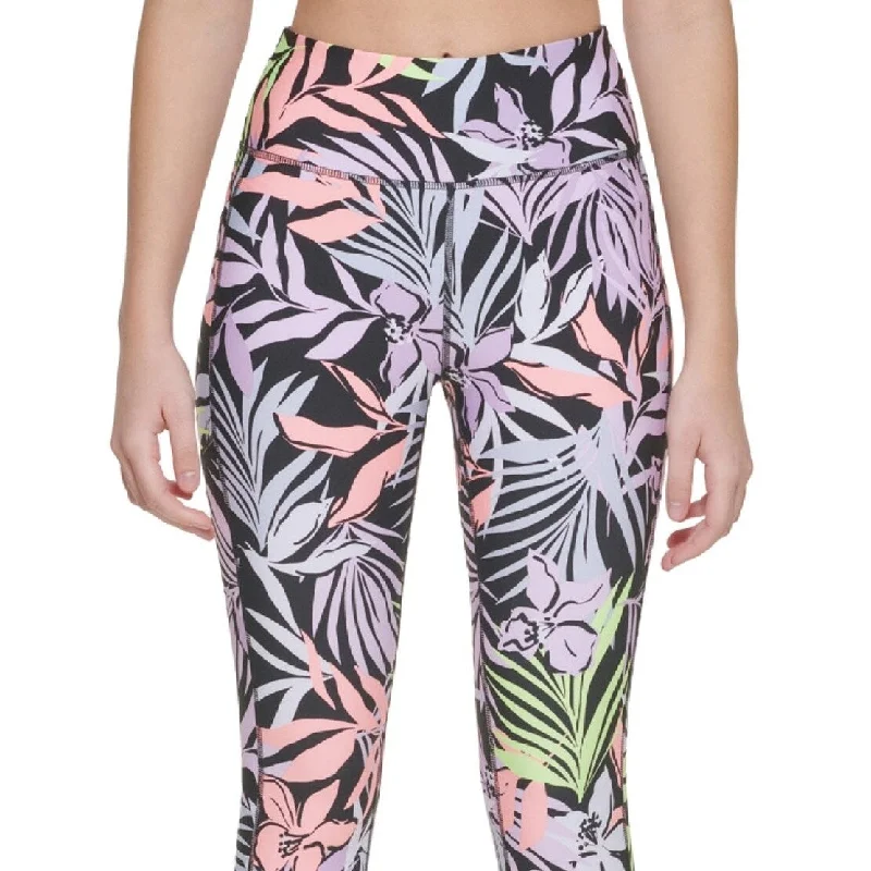 Dkny Women's Printed High Waist 7/8 Leggings Pink Size X-Small