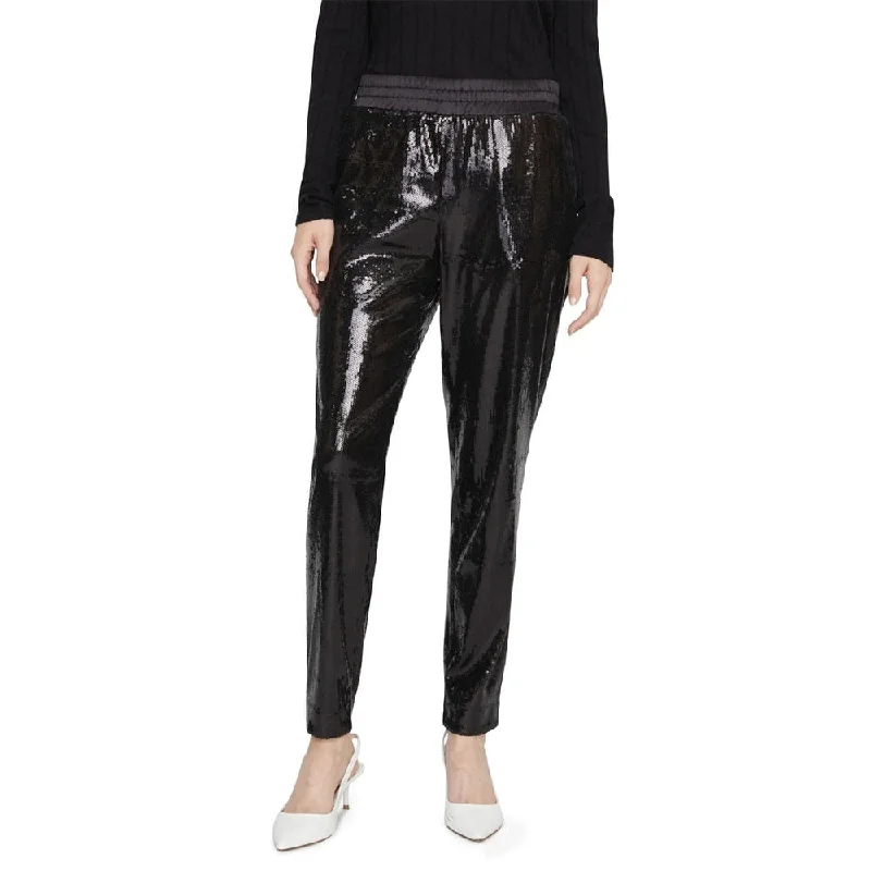 Sanctuary Women's Night Fever Sequined Polyester Skinny Pants Black Size Small