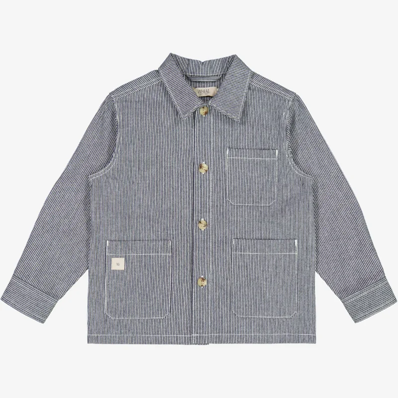 Overshirt Karlo - navy denim stripe