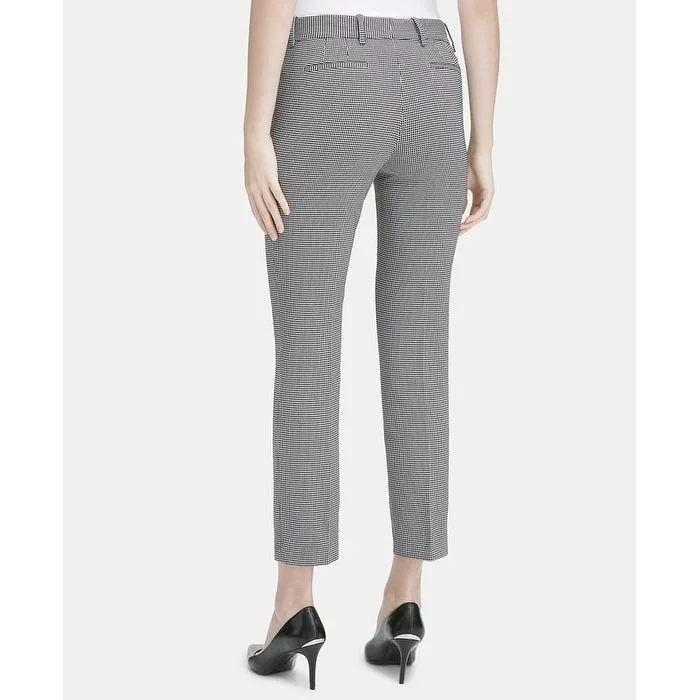 Calvin Klein Women's Square Print Ankle Pants Gray Size 10