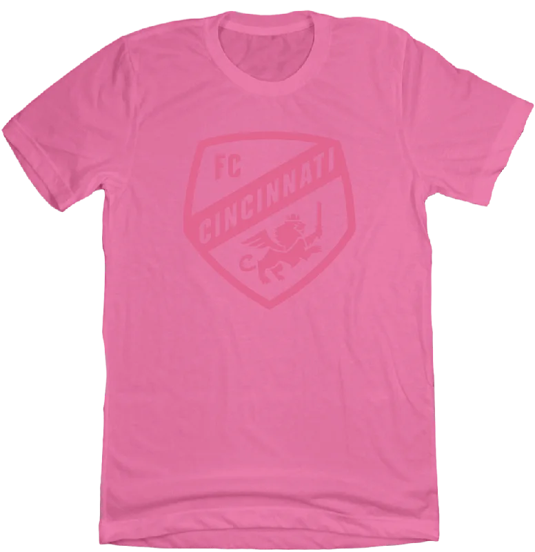 FC Cincinnati Shield Logo Pink on Pink