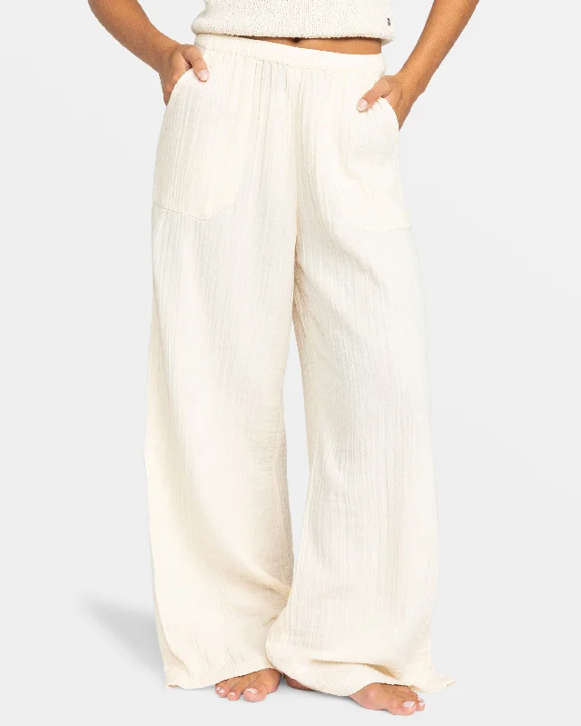 What A Vibe Wide Leg Pants - Parchment