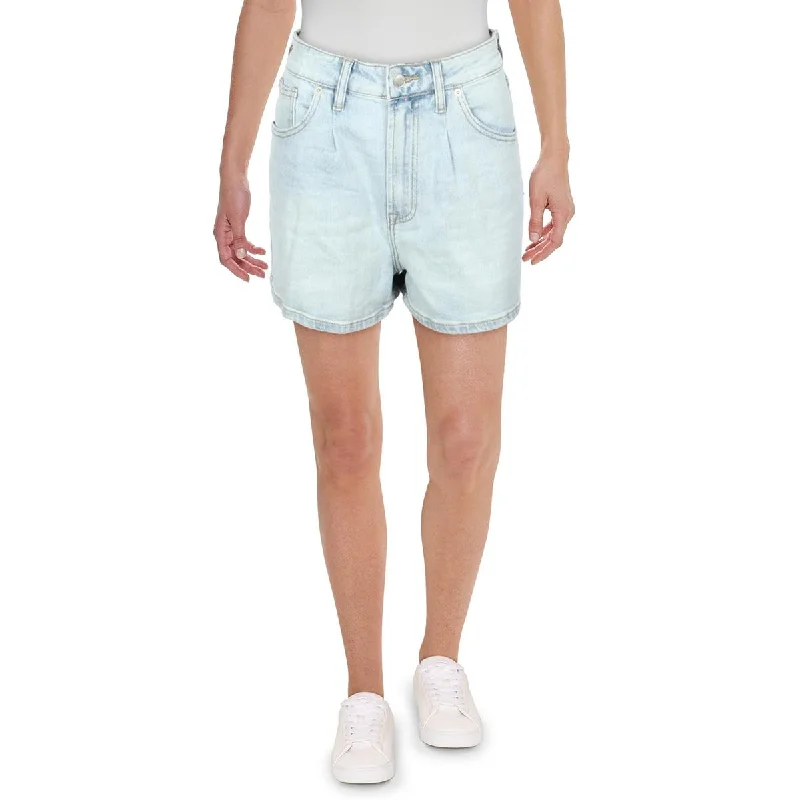 Miam Womens High Rise Short Denim Shorts