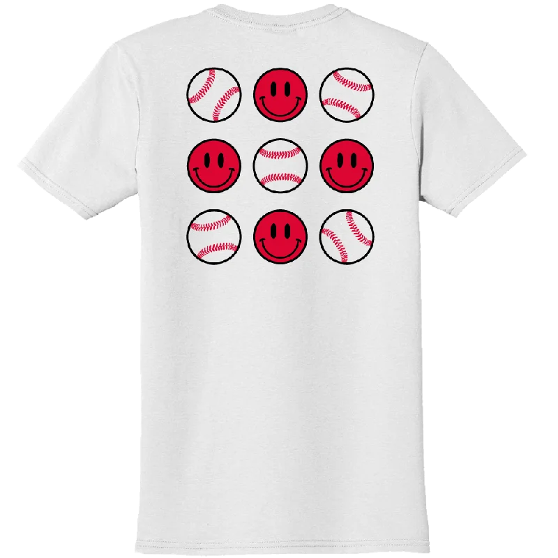 Baseballs & Smiley Faces - Comfort Colors® Tee