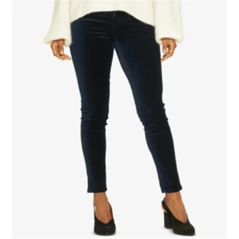 Silver Jeans Co Women's Denim Velvet Aiko Skinny Jeans Blue Size 31 x 29 - 31X29