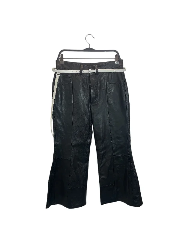 MARC JACOBS/Bootcut Pants/2/Leather/BLK/WHITE BELT