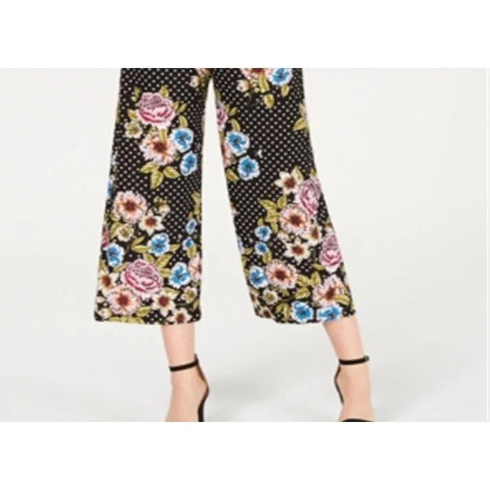 John Paul Richard Petite Printed Wide-Leg Pants Black Size Petite S