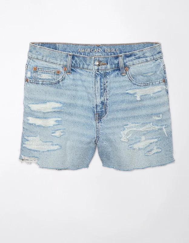 AE Strigid Super High-Waisted Relaxed Denim Short