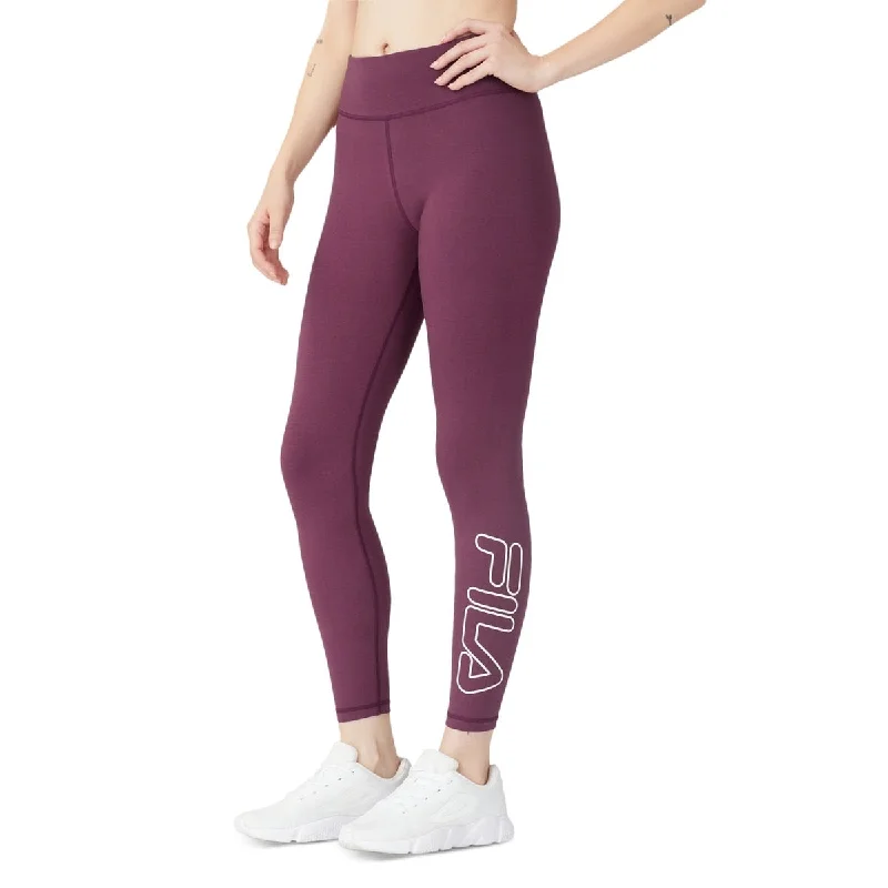 Fila Women's Strut Mid Rise Logo 7/8 Leggings Purple Size 1X