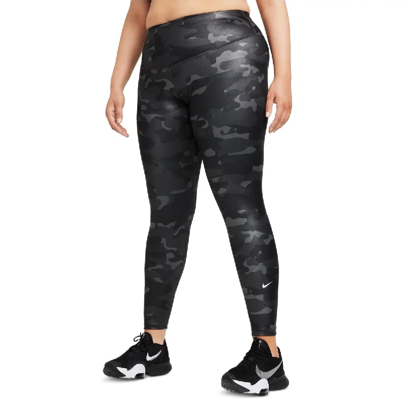 Nike Women's Dri Fit Camo Leggings Gray Size 2X