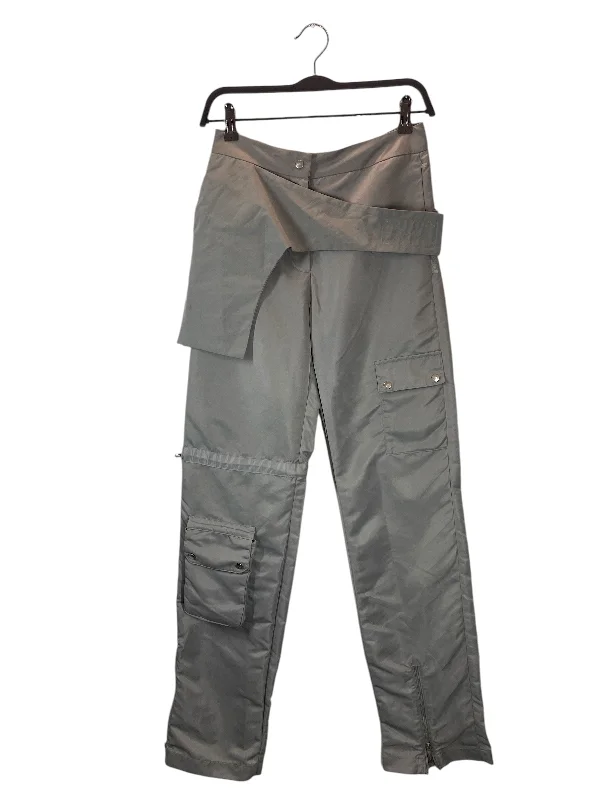 HELIOT EMIL/Straight Pants/M/Nylon/GRY/CARGO POCKET