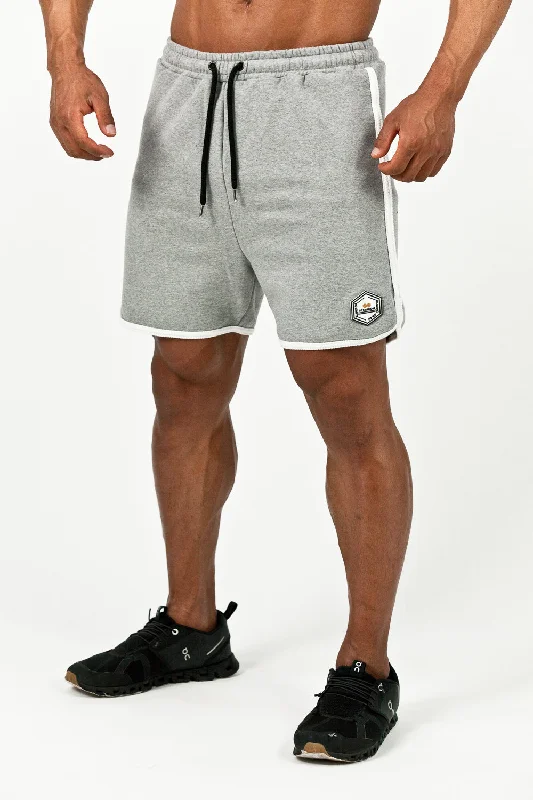 SWEAT SHORT PANTS BACK LOGO - GRAY