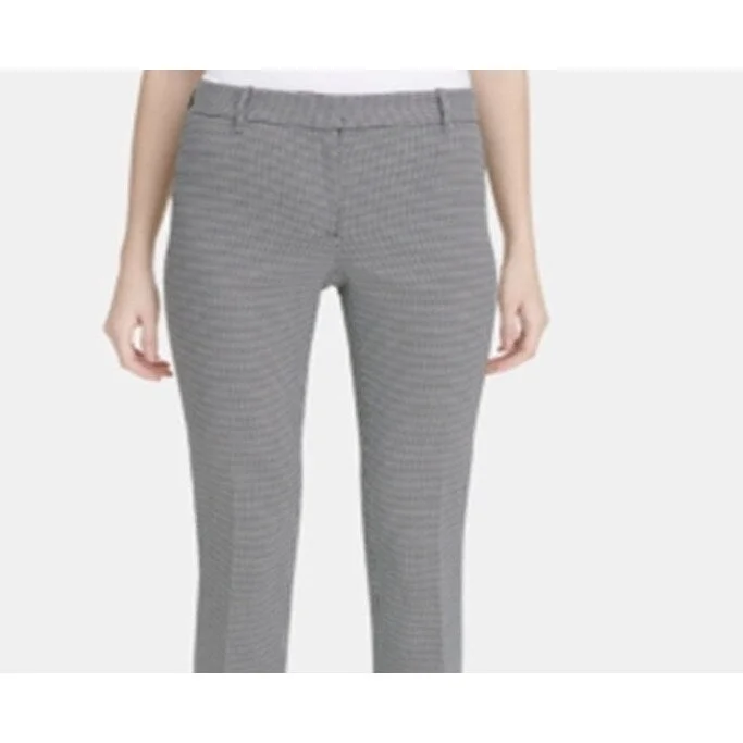 Calvin Klein Women's Square Print Ankle Pants Gray Size 6