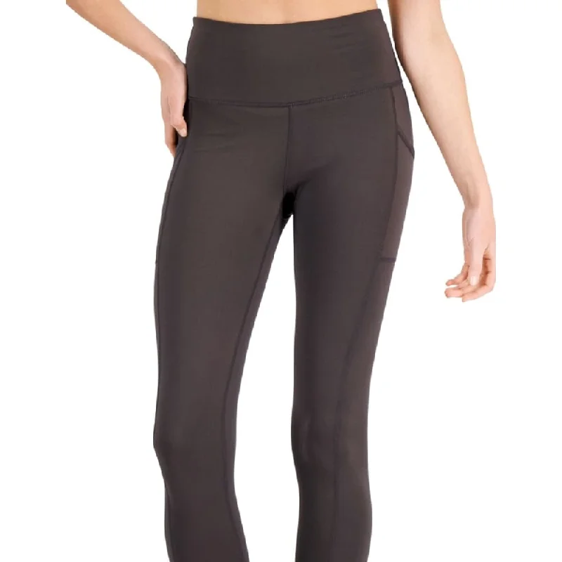 Id Ideology Women's Compression Pocket Full Length Leggings Gray Size X-Small