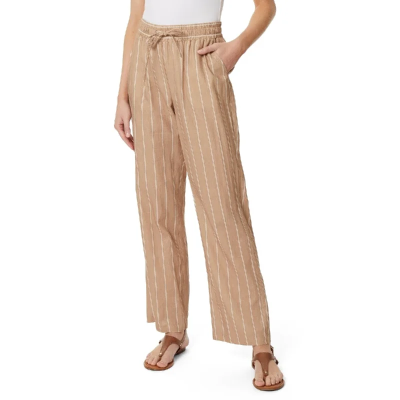 Jones New York Women's Pull On Drawstring Slash Pocket Trouser Pants Brown Size Small