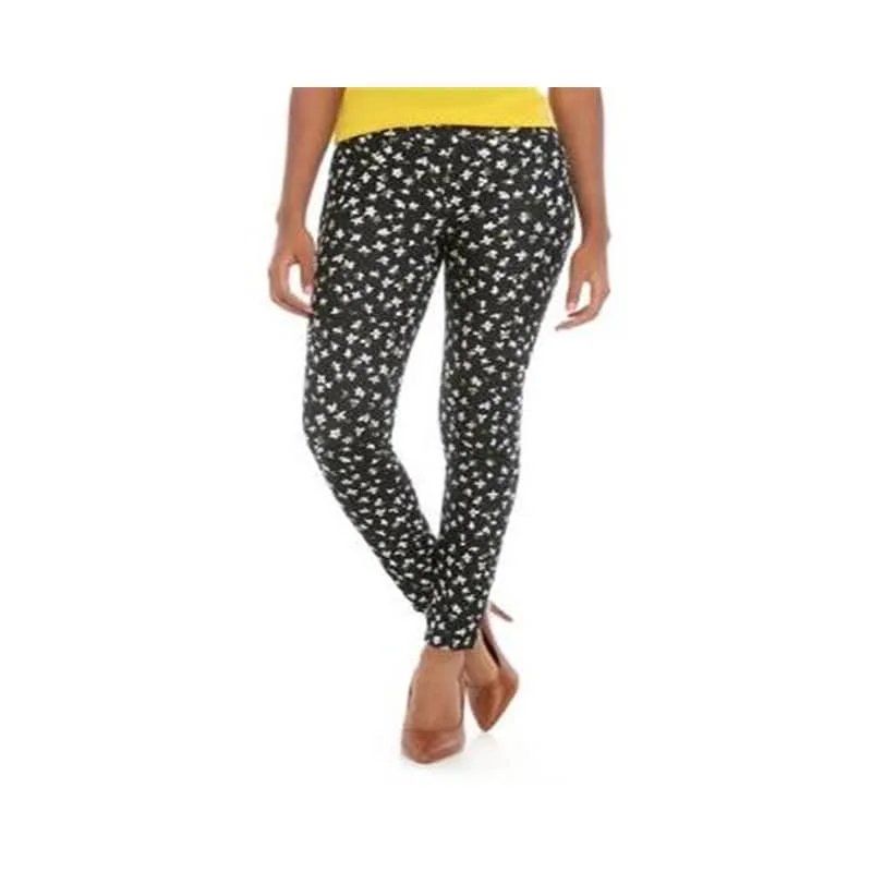 Michael Kors Women's Lilly Print Pull on Leggings Black Size XS