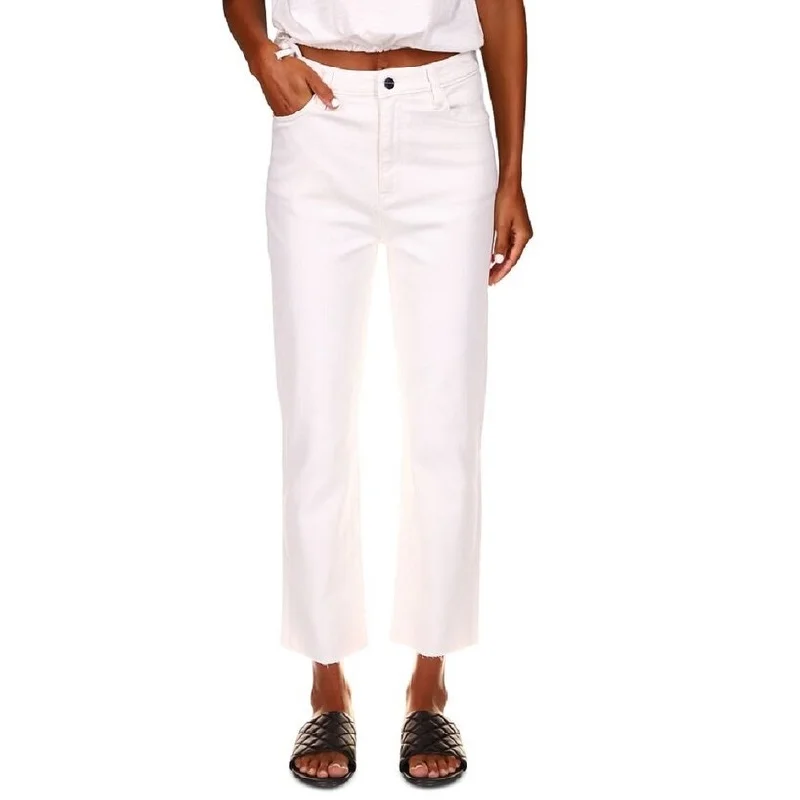 Sanctuary Women's Good Vibes High Waist Straight Leg Crop Jeans White Size 29