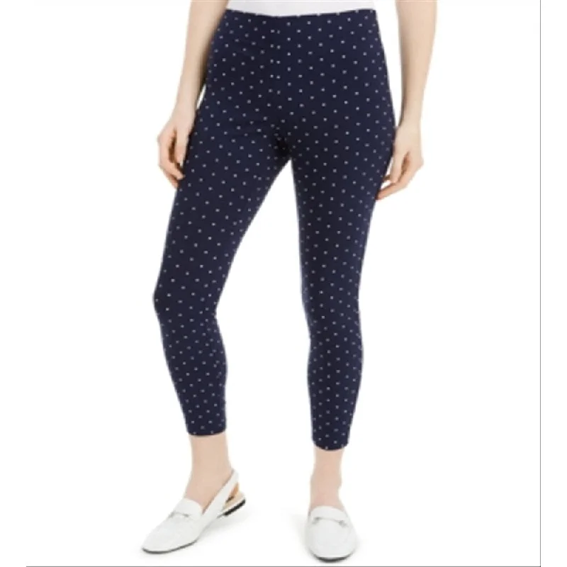 Maison Jules Women's Polka Dot Pants Blue Size X-Small