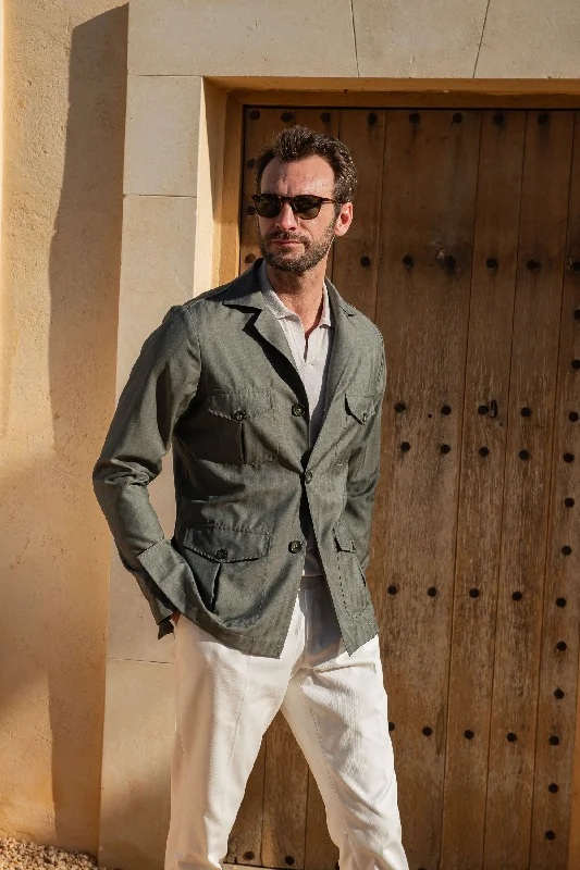 Green Solaro Safari Jacket – Made in Italy