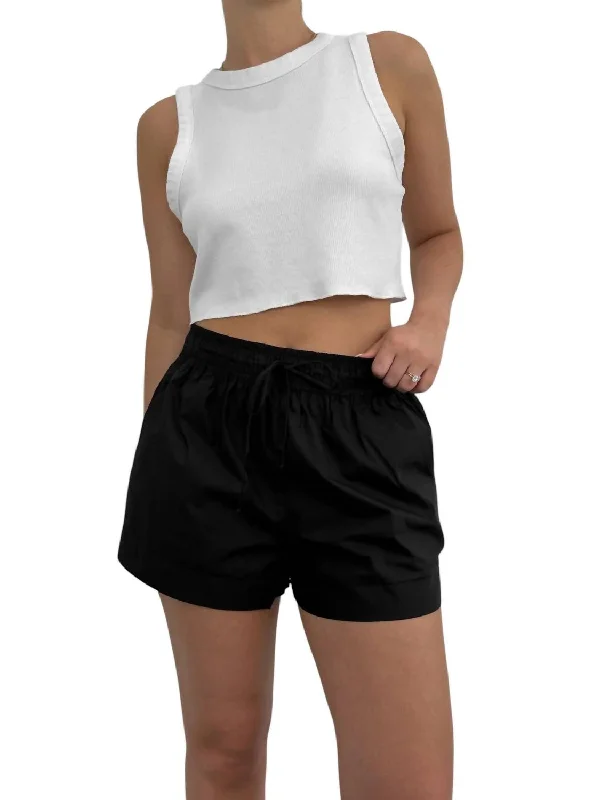 Classic Poplin Boxer Shorts In Black