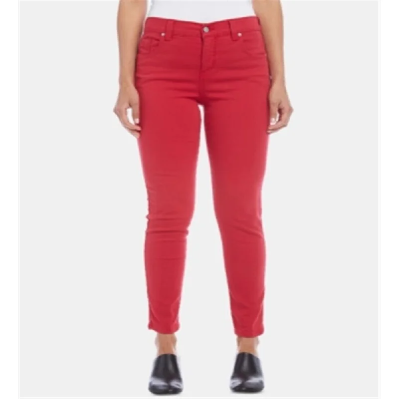 Karen Kare Women's Zuma Cropped Twill Jeans Red Size 10