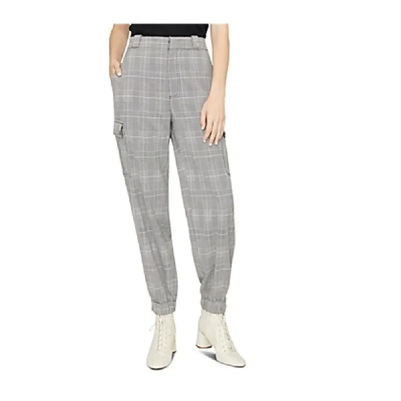 Sanctuary Women's The Commander Plaid Cargo Pants White Size 25