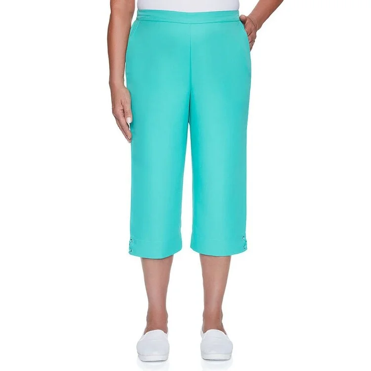 Alfred Dunner Women's Miami Beach Solid Capri Blue Size 22W