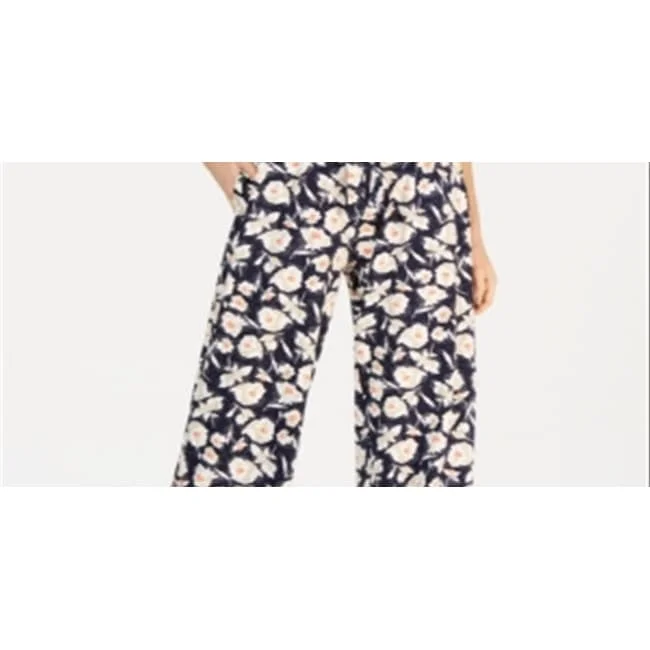 John Paul Richard Women's Floral Drawstring Pants Blue Size Petite S