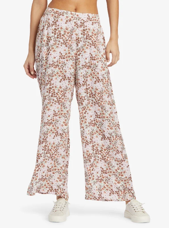 Midnight Avenue Pants - Wild Fields Floral Warm Taupe