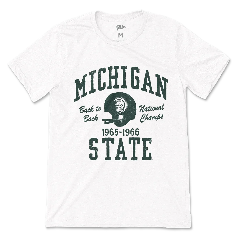 Michigan State Vintage Back To Back Football Champions Tee