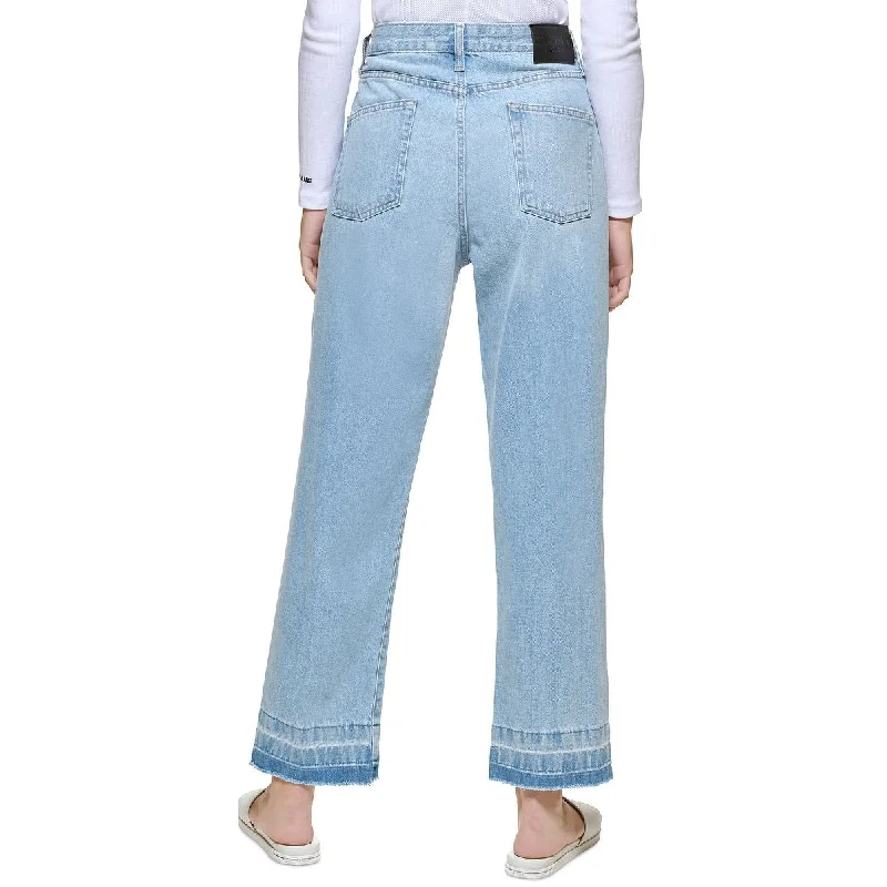 Dkny Women's Kent High Rise Straight Leg Jeans Blue Size 32