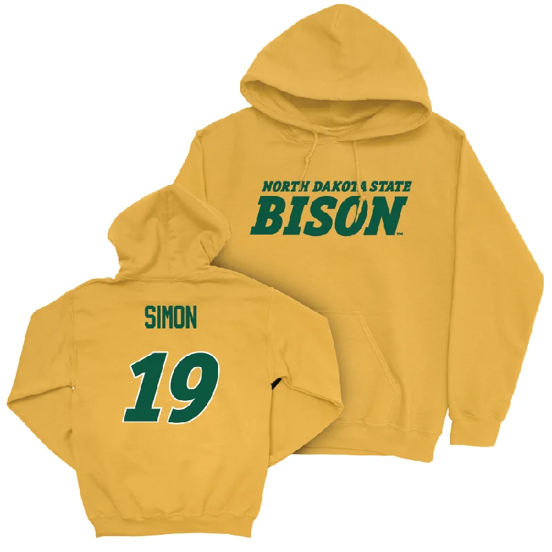 Gold Baseball Bison Hoodie   - Tommy Simon